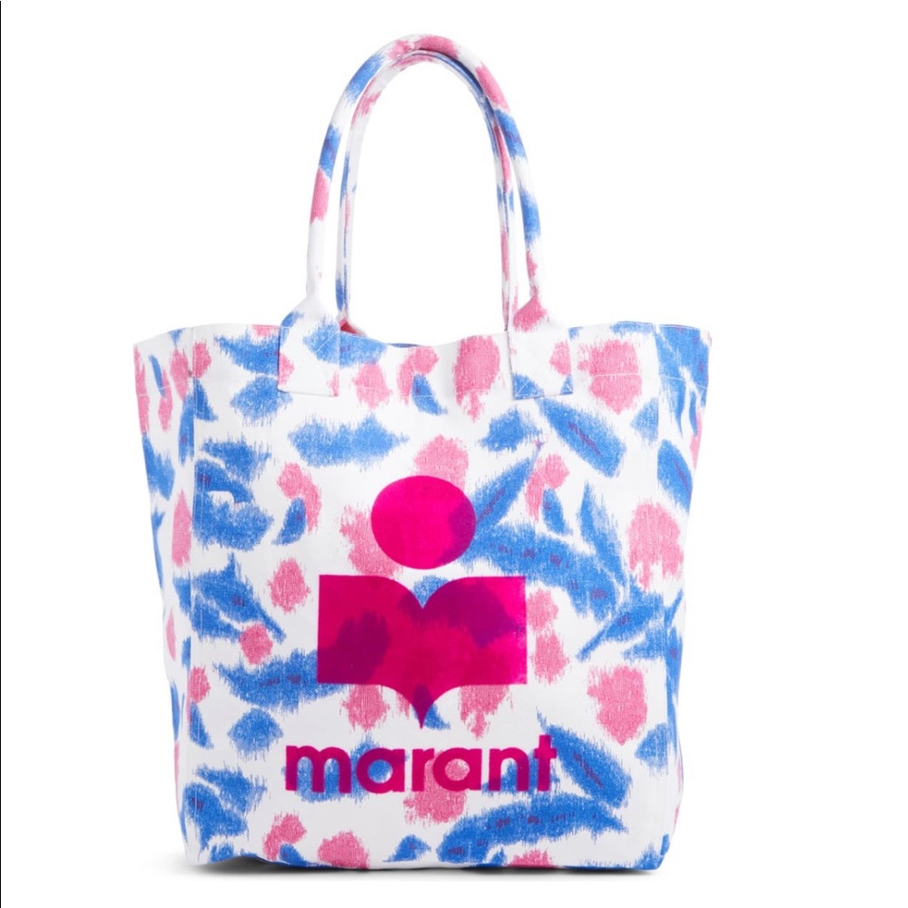 Isabel Marant Yenky print logo canvas tote new